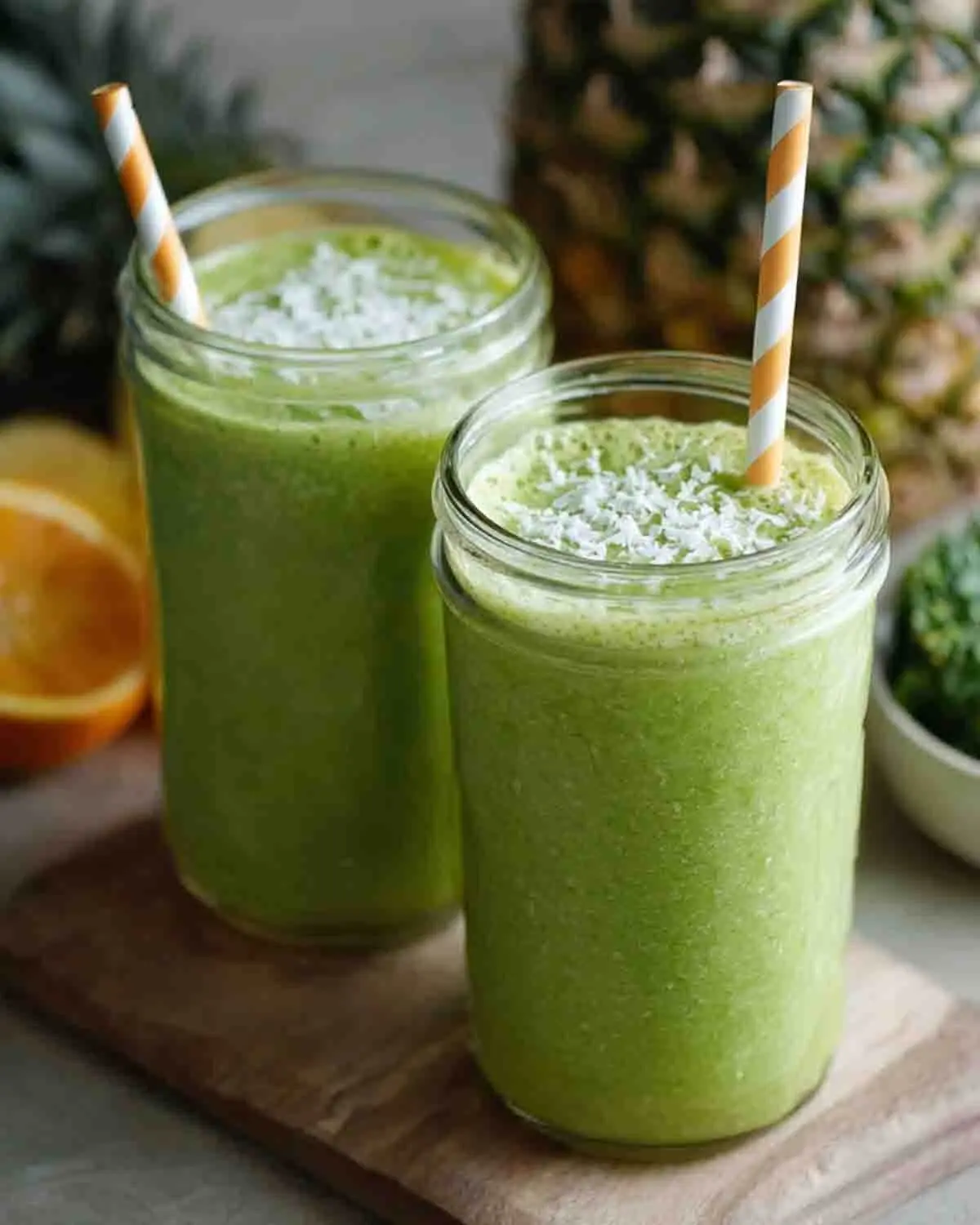 Green Pineapple Coconut Smoothie