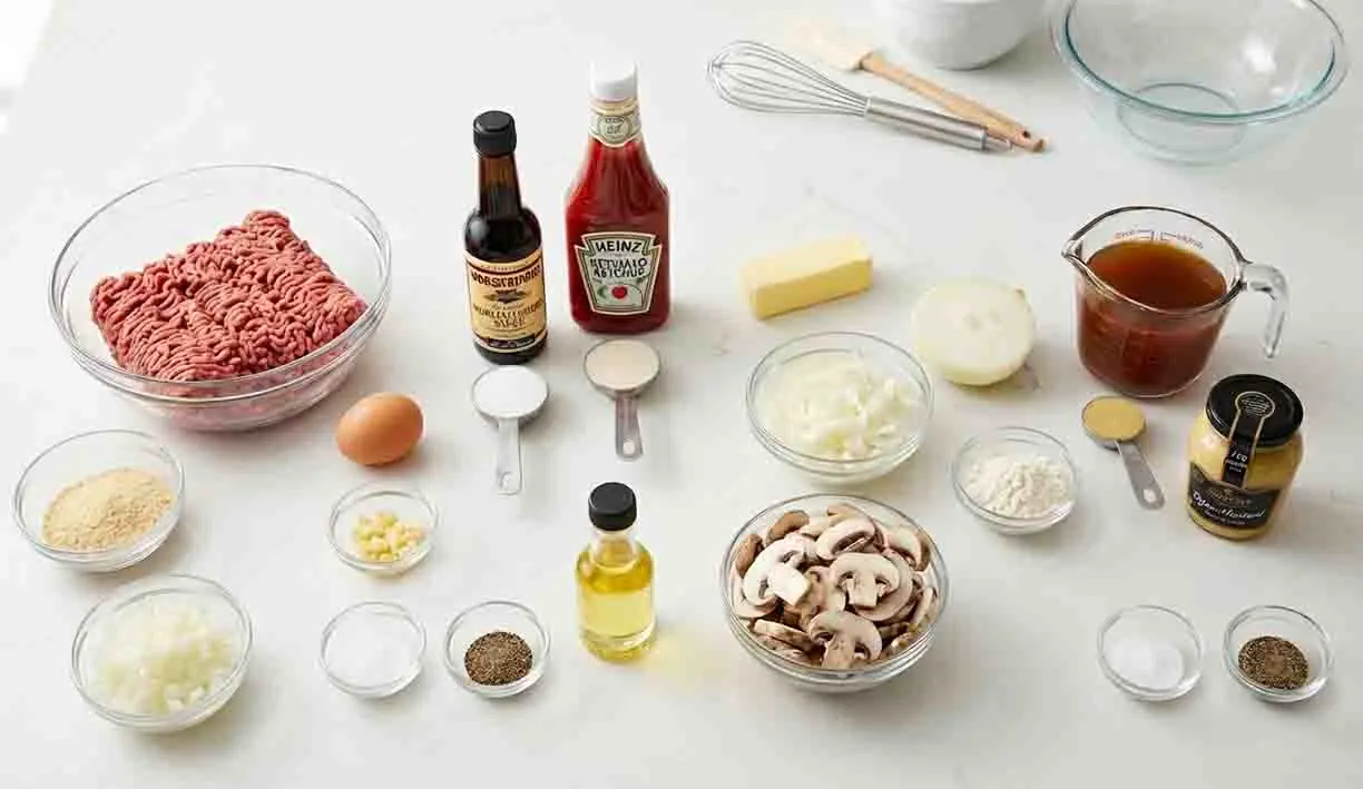 Salisbury Steak Recipe 2 Salisbury steak recipe with ground beef patties and mushroom onion gravy served over mashed potatoes