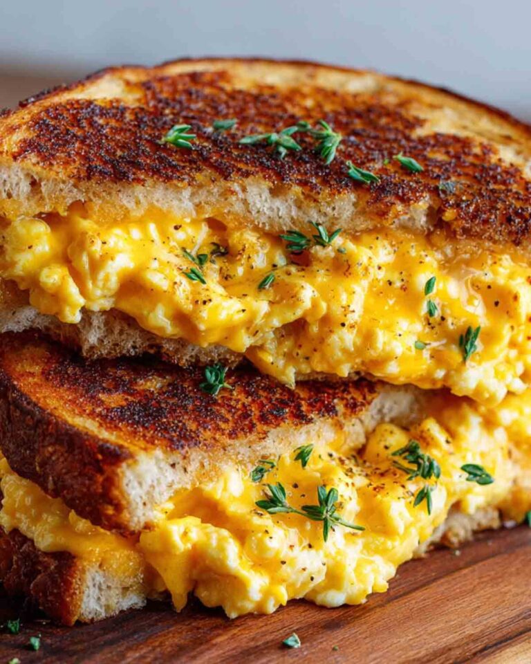 Scrambled Egg Grilled Cheese Sandwich