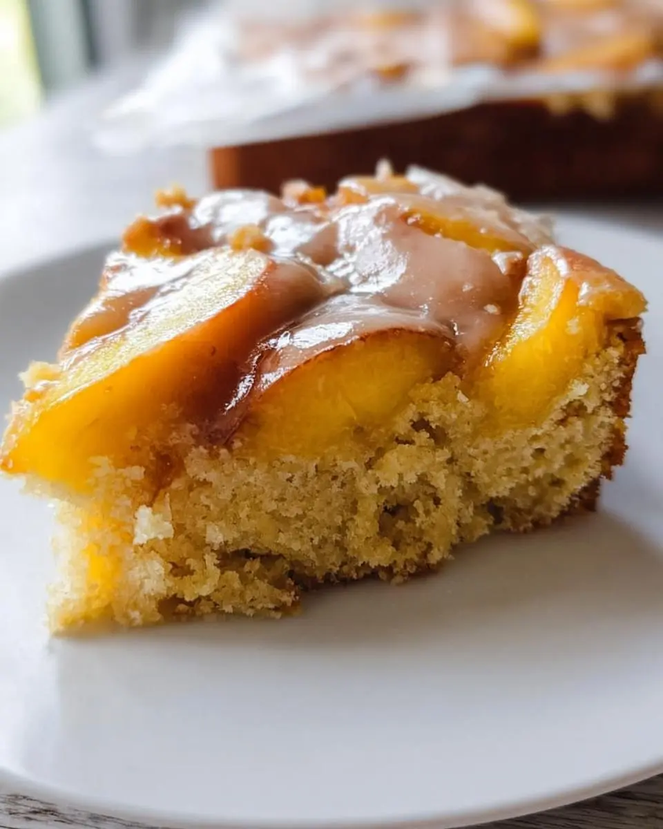 Brown Sugar Peach Cake 2 Brown Sugar Peach Cake