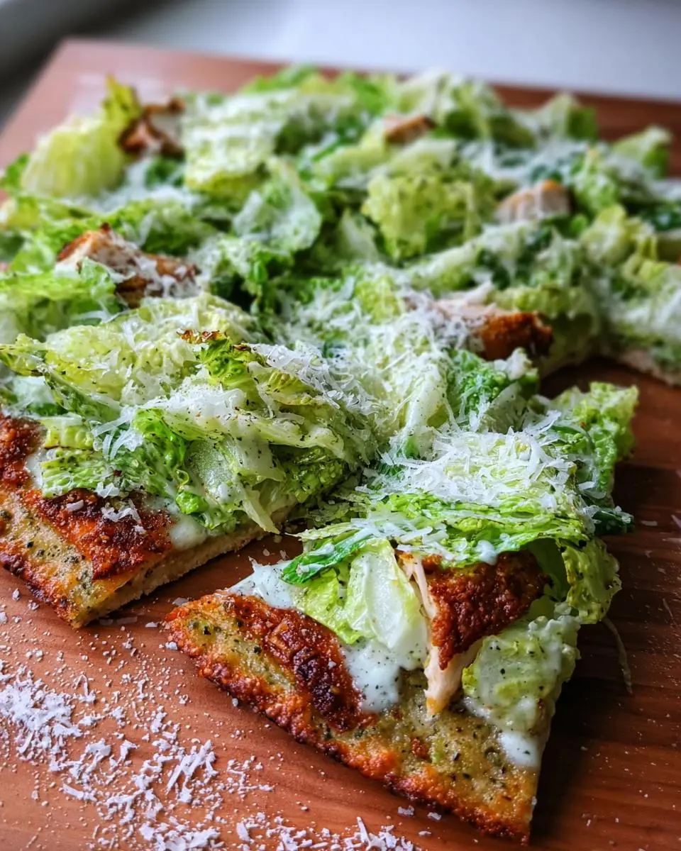 Chicken Crust Caesar Salad Pizza 1 Chicken Crust Caesar Salad Pizza
