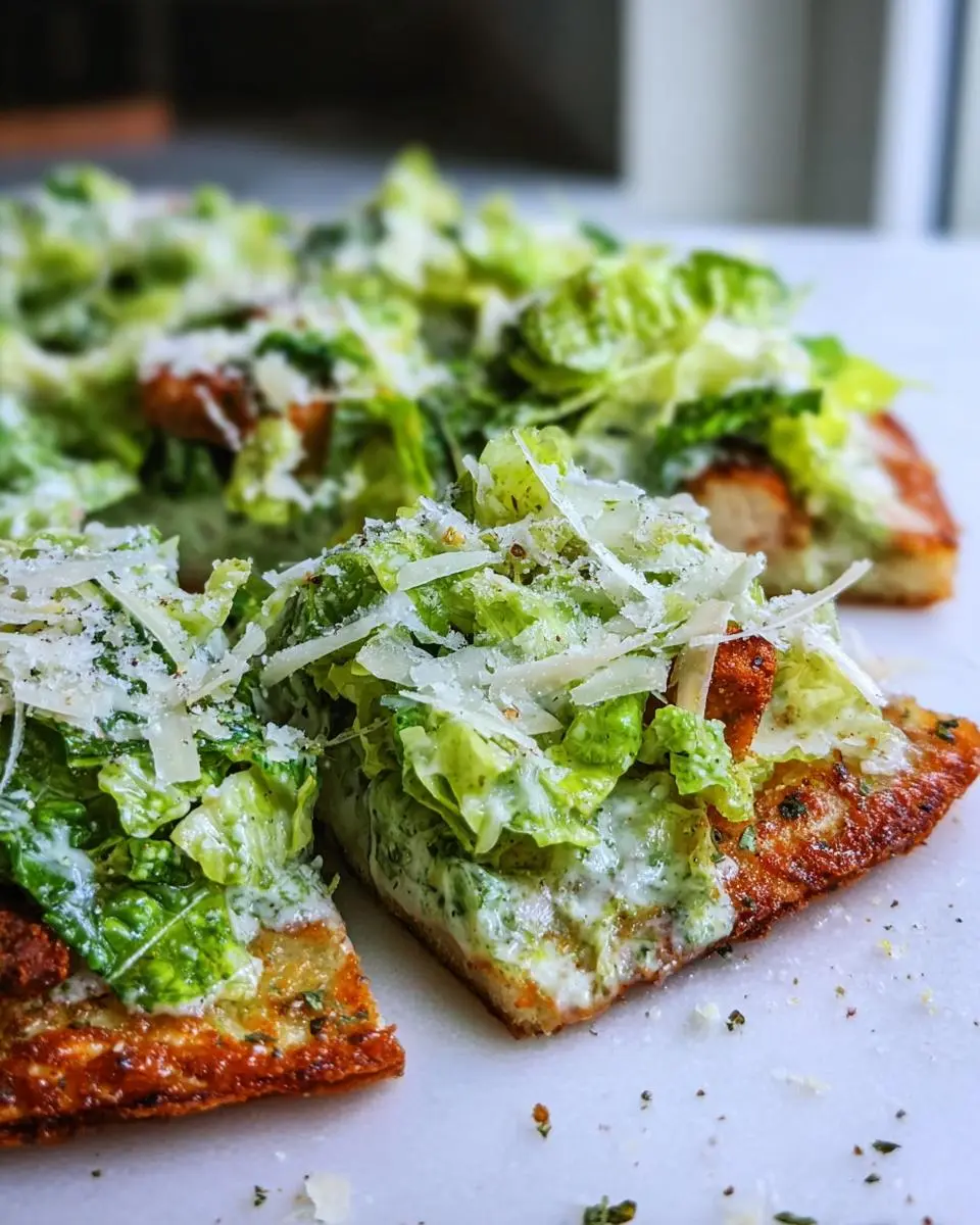 Chicken Crust Caesar Salad Pizza 2 Chicken Crust Caesar Salad Pizza