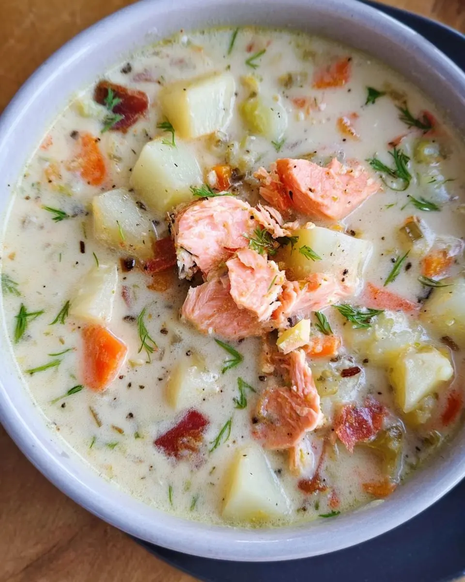 Easy Salmon Chowder Recipe in 30 Min 2 Easy Salmon Chowder Recipe