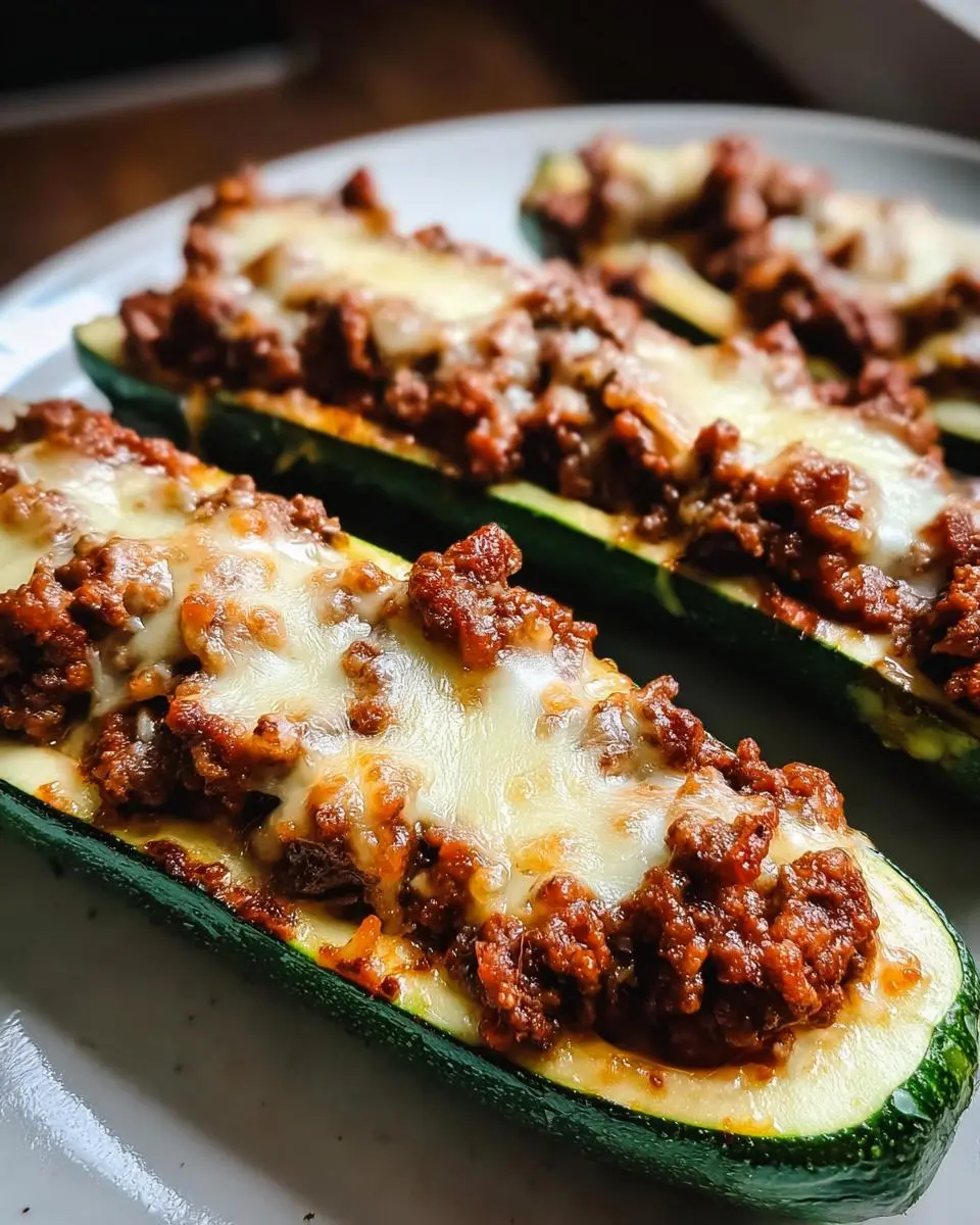 Ground Beef Zucchini Boats 2 Ground Beef Zucchini Boats