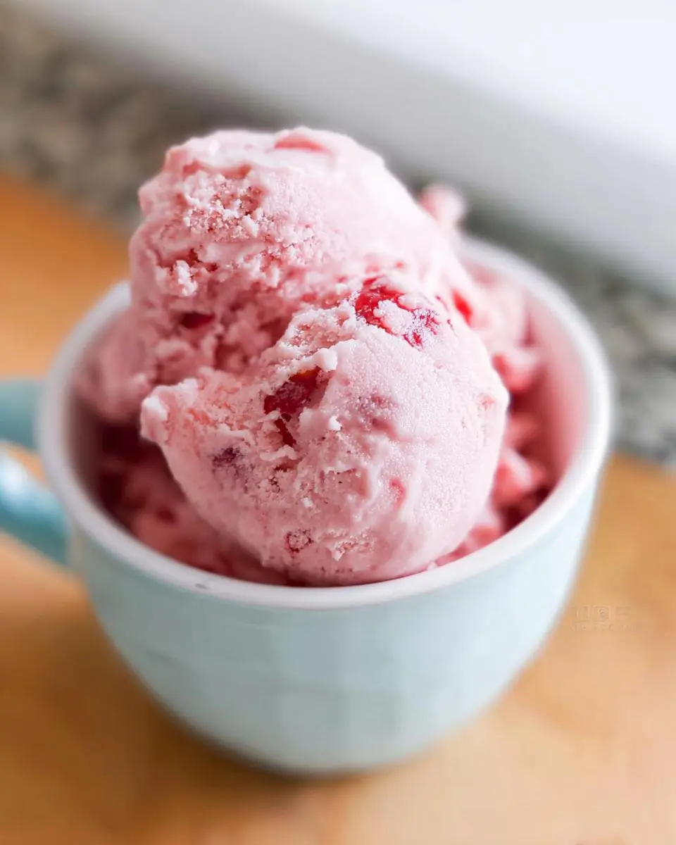 Homemade Strawberry Ice Cream 1 Homemade Strawberry Ice Cream