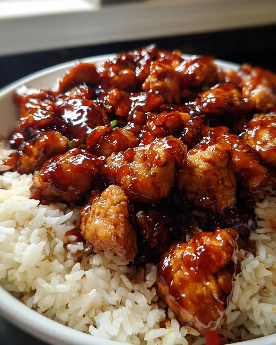Honey BBQ Chicken Rice 1 Honey BBQ Chicken Rice
