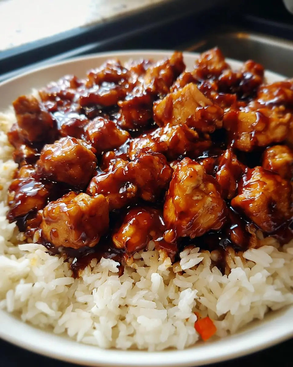 Honey BBQ Chicken Rice 2 Honey BBQ Chicken Rice