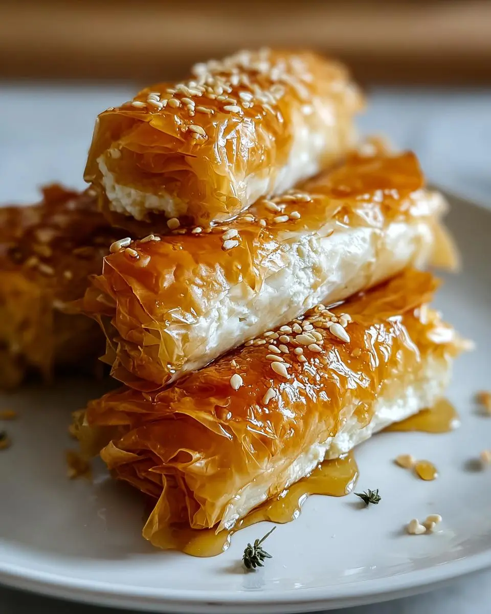 Oven Fried Feta Rolls with Chili Honey 2 Oven Fried Feta Rolls with Chili Honey