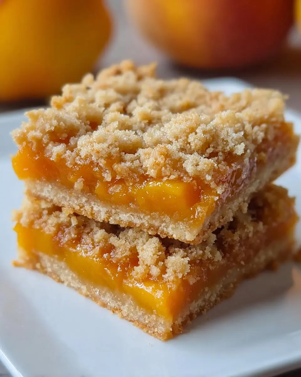 Peach Crumb Bars Secret 2 Peach Crumb Bars