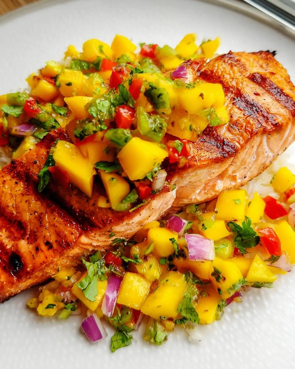 Salmon with Mango Salsa 1 Salmon with Mango Salsa
