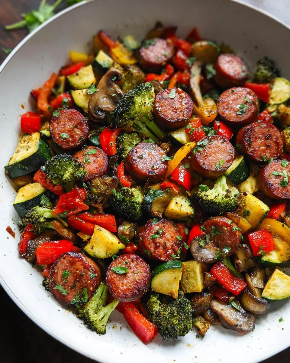 Sausage and Veggies Skillet 1 Sausage and Veggies Skillet