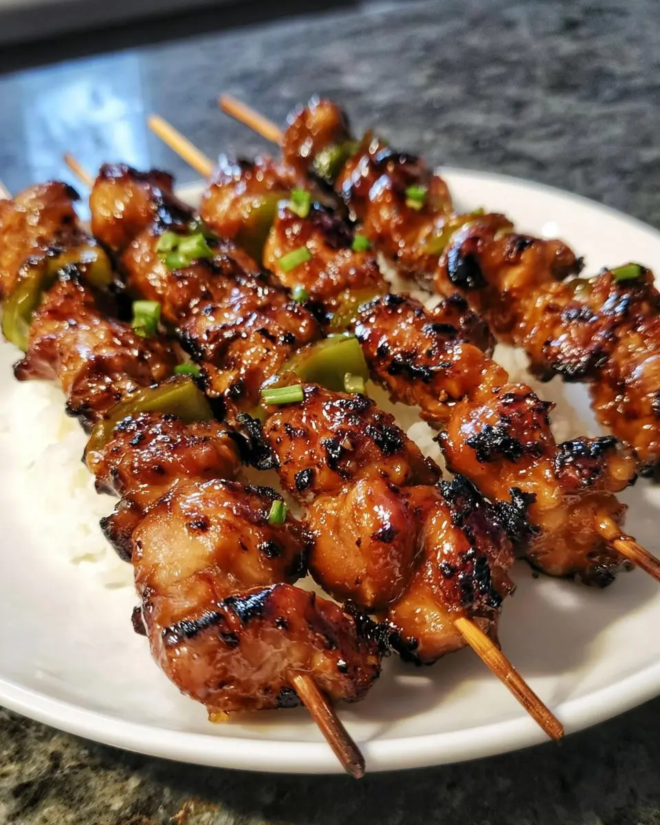 Teriyaki Chicken Skewers 2 Teriyaki Chicken Skewers
