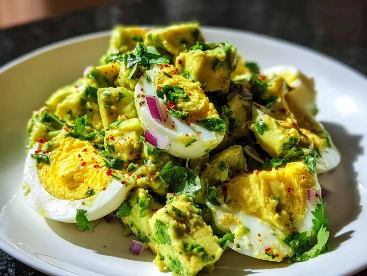 Workout Egg Avocado Salad